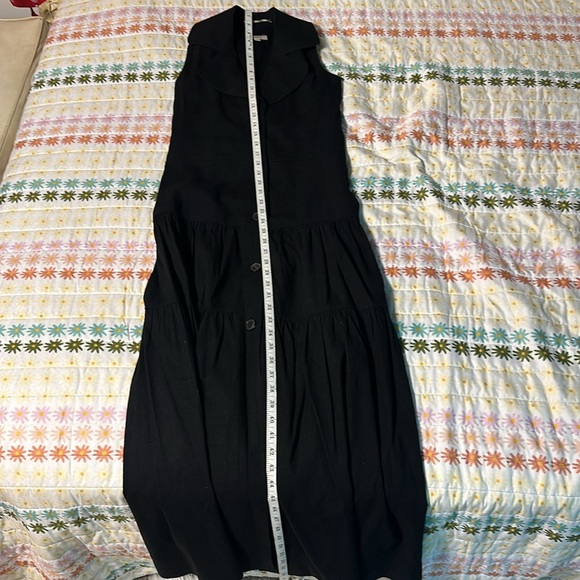 Vintage form fitting flattering vintage black button down dress size 2 - Picture 6 of 12